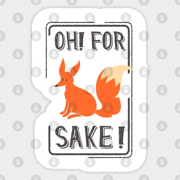 Oh no sake fox Sticker by Pixel Poetry
